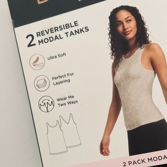 DANSKIN Women's 2 Pack Reversible Tank Tops NIP Size S - Picture 5 of 5
